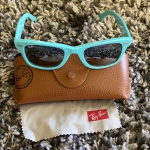 Ray-Ban turquoise Wayfarer.